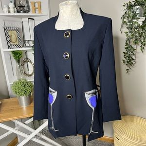 Vintage Navy Martini Blazer